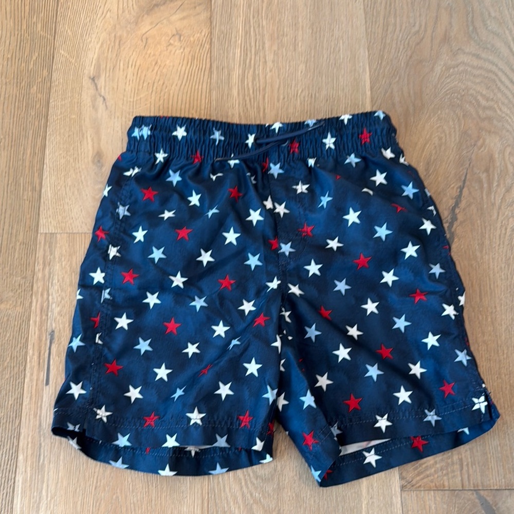 Kids Star-Patterned Shorts - Blue, Red, White